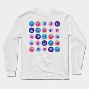 Big polka dots multicolour geometrical composition Long Sleeve T-Shirt